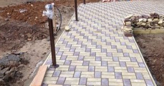 Укладка тротуарной плитки под ключ в Городце в октябре