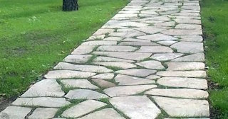 Профессиональная укладка камня на дорожки в Городце в октябре