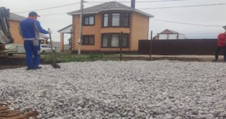 Подсыпка земельного участка в Городце в октябре